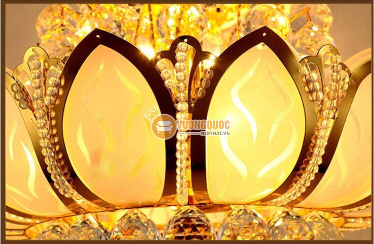 Đèn chùm thủy tinh hoa sen CM164-10